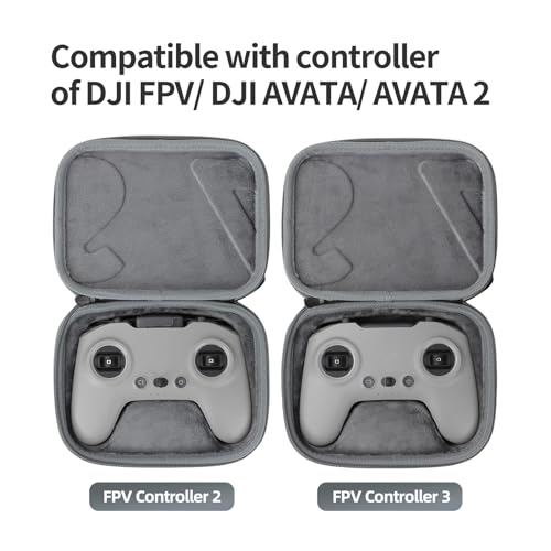 CAPART Portable Carry Case for DJI FPV Remote Controller 3 / 2, Hard Shell Storage Case Travel Bag Compatible with DJI Avata 2/1 Drone RC Controller (NOT for RC Motion 3)