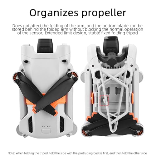 Foldable Landing Gear For DJI Mini 3 PRO/Mini 3 Drone Extension Leg Increased 25mm With Silicone Banding Strap Support Stand Tripod UAV Camera Drones Accessory - color: Gray