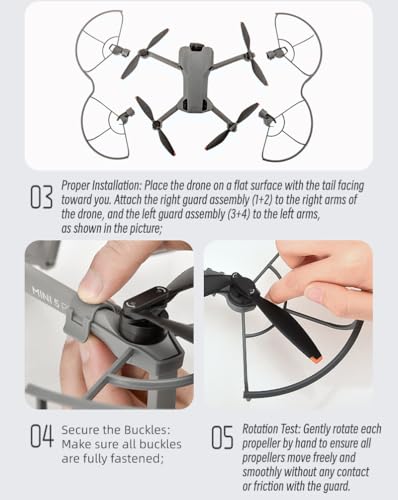 Coyktonty Mini 5 Pro Propeller Guard,Quick Release Prop Protector for DJI Mini 5 Pro,Lightweight Anti-Collision Blade Bumper Accessories