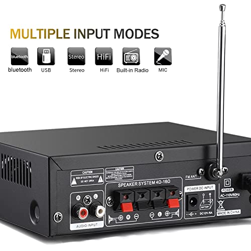 Facmogu 298A 2 Channel Bluetooth 5.0 Audio Amplifier 300W Wireless Amp - style: MAX 300Wx2