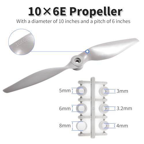 3 Pcs 1060 10"x6" Propeller, Gray Nylon, CCW - size: 3pcs 10*6