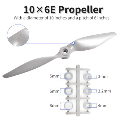 3 Pcs 1060 10"x6" Propeller, Gray Nylon, CCW - size: 3pcs 10*6