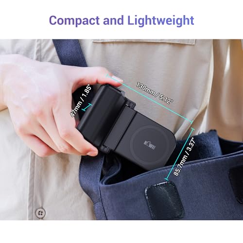 Travel Phone Camera Grip with Remote for MagSafe iPhone 17 16 15 Pro Max - color: Magsafe Phone Grip-Gray