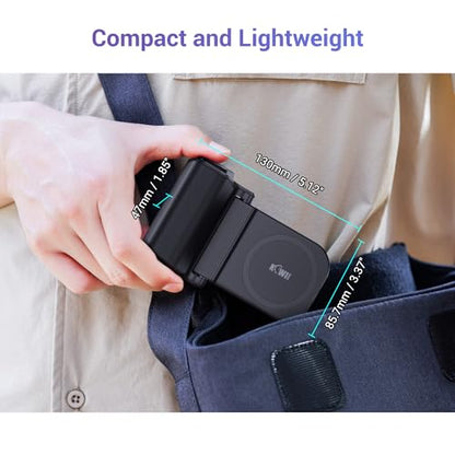 Travel Phone Camera Grip with Remote for MagSafe iPhone 17 16 15 Pro Max - color: Magsafe Phone Grip-Gray