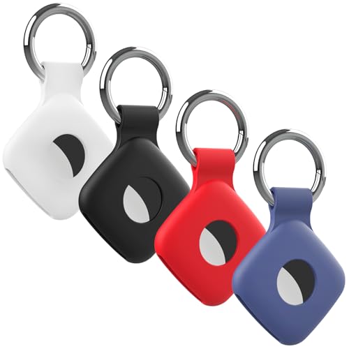 4 Pack Holder Case Compatible with Tile Mate 2022 2024 Tracker - color: Black White Red Blue, size: 4 Pack