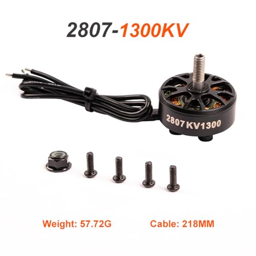 2807 1300KV Brushless Motor for FPV Drone CW Thread High Speed Racing Motor for 7inch Frames Compatible with 3-6S LiPo for Quadcopter Freestyle Long Range (4PCS) - size: 4PCS