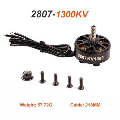 2807 1300KV Brushless Motor for FPV Drone CW Thread High Speed Racing Motor for 7inch Frames Compatible with 3-6S LiPo for Quadcopter Freestyle Long Range (4PCS) - size: 4PCS