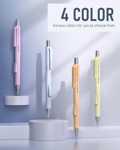 Nicpro 8 Pack Pastel Mechanical Pencil 0.5mm, Cute Pencils Fast Click - style: 8PCS-0.5mm