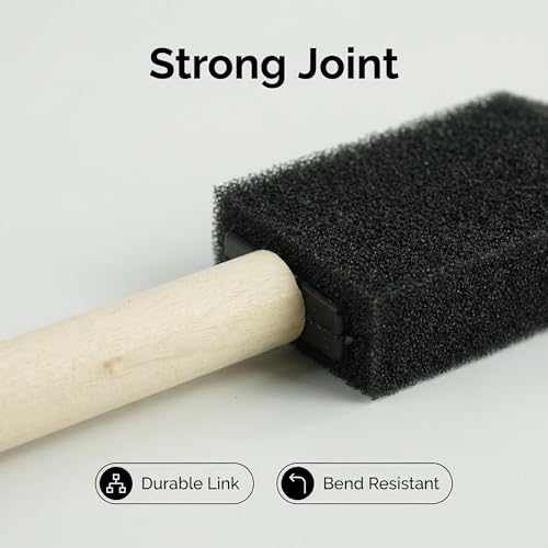 50pcs 1" Foam Brush with High Density Foam - size: 1inch 50pcs