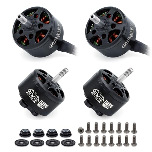 4pcs Surpass B3115 900KV Brushless Motors CW/CCW 5-6S for FPV Racing Drone Quadcopter with 250mm 18AWG Silicone Wires(Black)