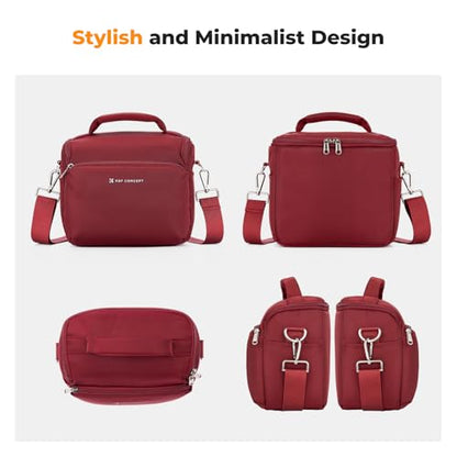 K&F CONCEPT Camera Sling Bag Small Crossbody Bag - color: 10-Red