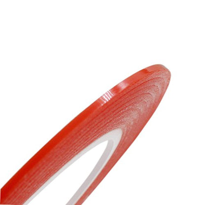 3mm x 25M Clear Thin Double Sided Strong Adhesive Acrylic Tape (1/8" x82ft) for Mobile Phone Laptop Tablets LCD Screen - size: 3mm