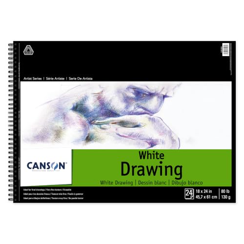 Canson Drawing Paper Pad, Bright White, 18x24 in - size: 18x24, style: White Drawing
