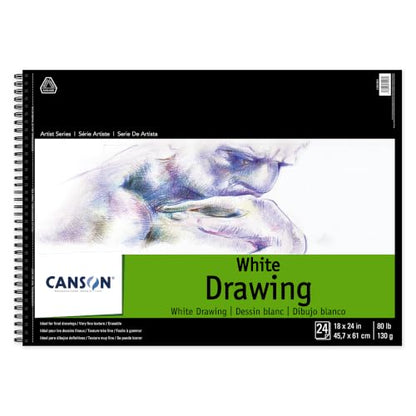 Canson Drawing Paper Pad, Bright White, 18x24 in - size: 18x24, style: White Drawing