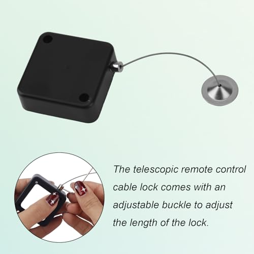 2pcs 6.5Ft Retractable Remote Lanyard Control Tether Cable Lock, Adjustable Anti-Lost TV Leash Cord Wire Finder for Gaming Controllers Tablets Showroom & Home Use
