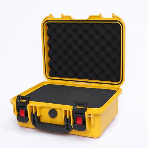 15in Waterproof Hard Case with DIY Customizable Foam Insert (13.5 x 10 x 6in Interior) - color: Yellow-15in