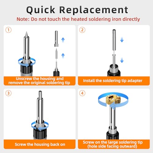 Joystick Soldering Iron Tip with Adapter for P5, P4, Xbox Series X/S, Xbox One & Switch Controllers, Multi-Hole Copper Chrome Plated Alloy, High Thermal Conductivity, Precision Alignment