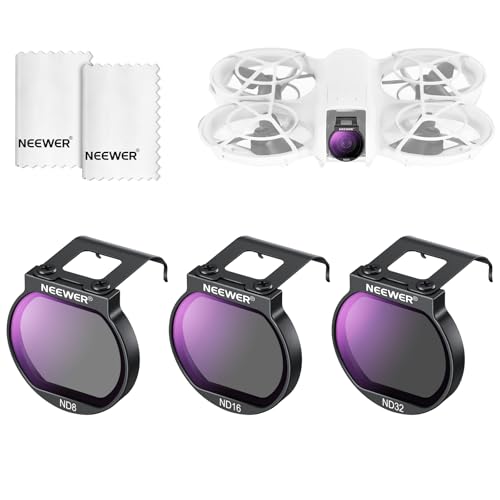 NEEWER ND Filter Set Compatible with DJI NEO, ND8 + ND16 + ND32 Slim Multicoated HD Optical Glass 3 Pack Neutral Density Drone Camera Lens Accessories Kit with 2X Cleaning Cloth, FL-N32 - size: Neo Metal, style: 3 Pack ND w/Cleaning Cloth