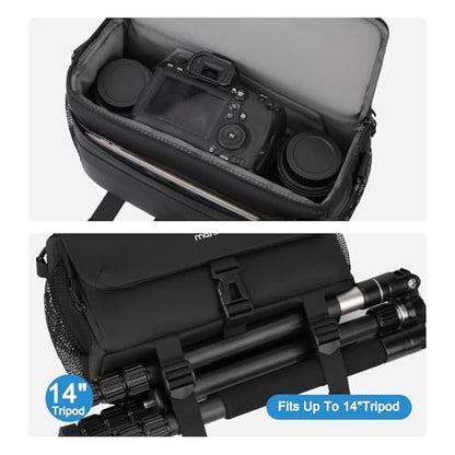 MOSISO Camera Bag for Photographers, Camera Sling Bag Crossbody Bags, Black