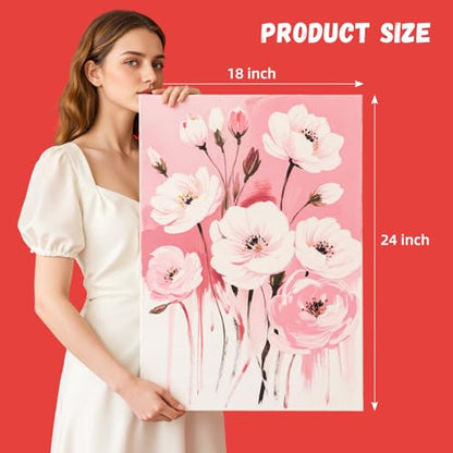 Simetufy 18x24inch 12Pcs Large Flat Canvas Boards Panels for Painting - size: 18"x24"