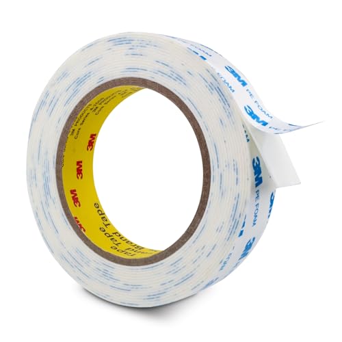 3M Double Sided Tape 1"×16.5Ft No Damage Double Sided Wall Tape - color: White, size: Width: 1''
