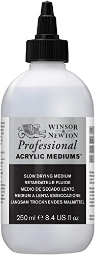Winsor & Newton Professional Acrylic Medium, Slow Drying, 250ml - color: Slow Drying Medium, style: 250ml (8.5-oz)