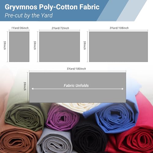 12oz Heavy Duty Cotton Canvas Fabric, Thickend Cotton Duck Cloth, 2 Yard - color: Brown, size: 2 Yards Pre-cut