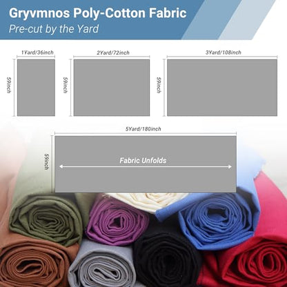 12oz Heavy Duty Cotton Canvas Fabric, Thickend Cotton Duck Cloth, 2 Yard - color: Black, size: 2 Yards Pre-cut
