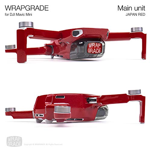 Wrapgrade Skin Compatible with DJI Mavic Mini & Mini 2 SE & Mini 4K(Japan RED) - color: JAPAN RED