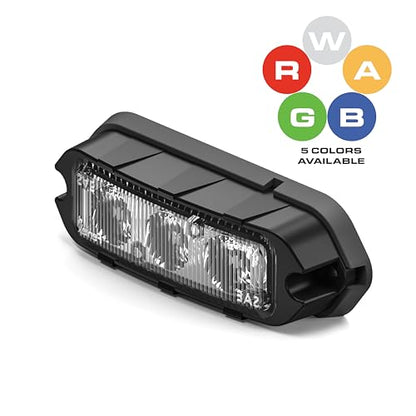 Feniex T3 Surface Mount | Blue | Compact, 14 Flash Patterns | 3 LEDs, Super Bright 3 Watt LEDs, SAE Class 1 | Emergency Warning Lights - color: Blue