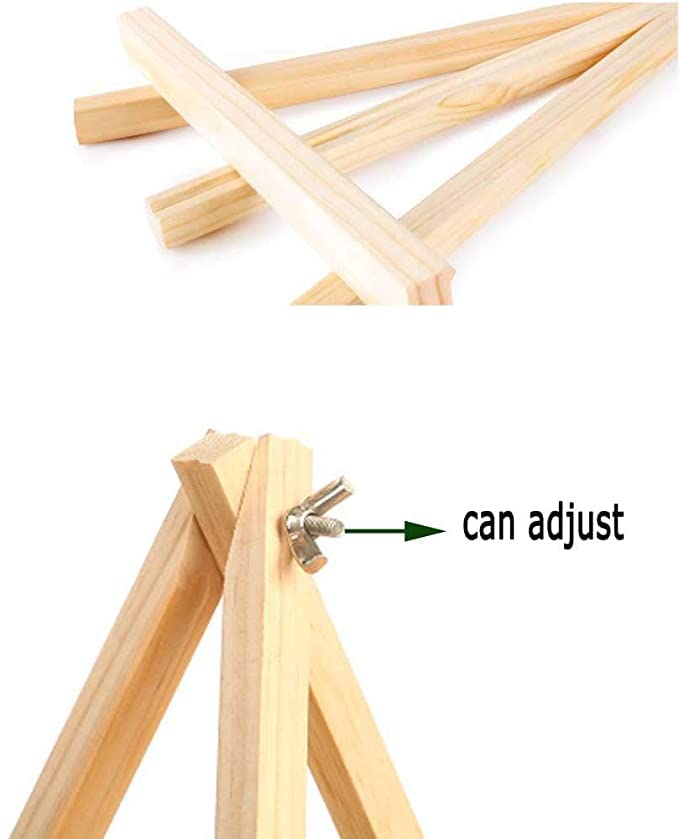 ANDES 9in Wood Tabletop Painting Easels12 Pack, Arts & Crafts Display Stand - style: 12pack