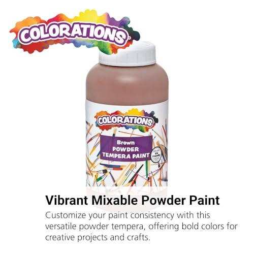 Colorations Powder Tempera Paint, Brown, 1 lb, Ages 4+, PreK+ - color: Brown