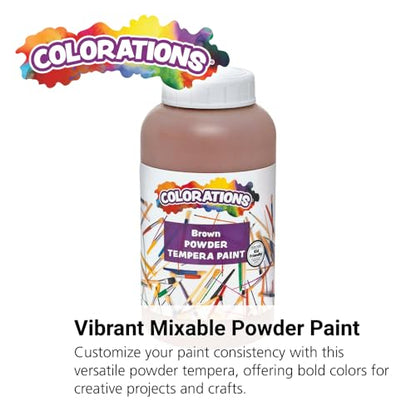 Colorations Powder Tempera Paint, Brown, 1 lb, Ages 4+, PreK+ - color: Brown