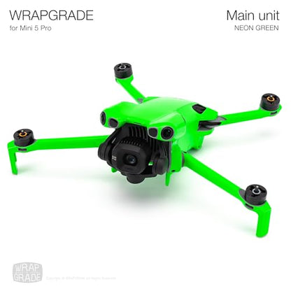 WRAPGRADE Skin Stickers Compatible with DJI Mini 5 Pro (Neon Green) - color: Neon Green