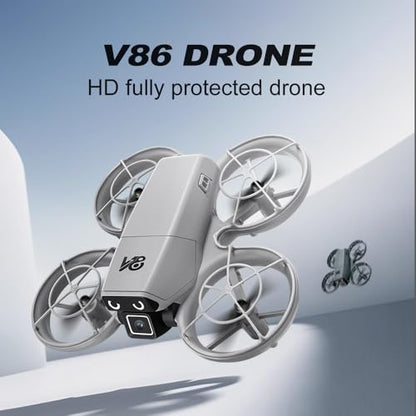 Mini RC Drone with Cameras, Propeller Guard, FPV & Altitude for Kids 8-12