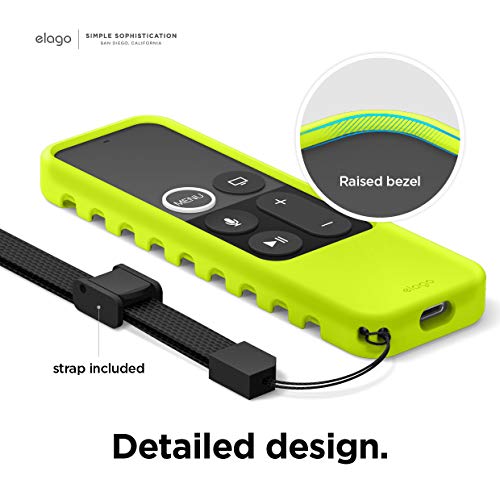 elago R3 Protective Case for Apple TV 4K Siri Remote 1st Generation - color: Neon Yellow