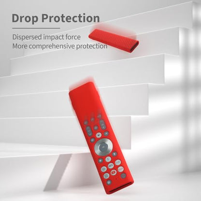 Silicone Cover for Hisense TV Remote Control ERF6A80, Protective Case Compatible with U7 U8 U9 Series Smart 4k Tv Remote, Shockproof with Lanyard(Glow Green) - color: Glow green