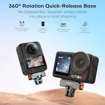 REYGEAK 360° Magnetic Quick Release Mount for DJI Osmo 360 Action 5 pro/4/3 - color: for Osmo 360 /Action 5 pro/4/3