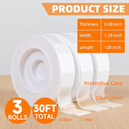 deli Double Sided Tape Heavy Duty,30 Feet - size: 30 Feet