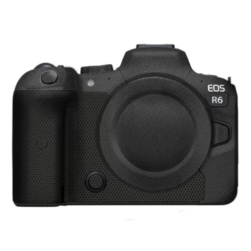 Camera R6 Skin for Canon EOS R6 EOSR6 Anti-Scratch Vinyl Wrap Cartoon Film Body Protector Coat Photography Accessories Sticker (Leather Black) - color: Leather Black