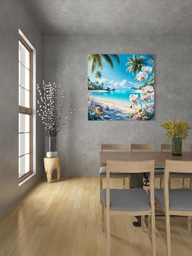 Tropical Beach Diamond Painting Kit for Adults,Gem Art for Beginners - color: KM594-1