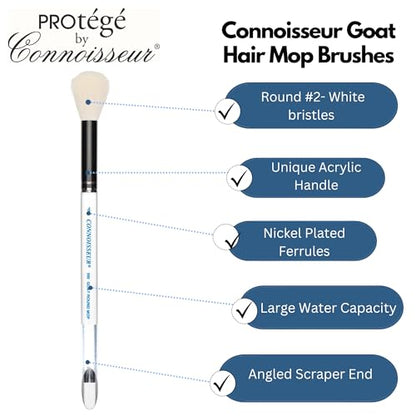 Connoisseur Brush Goat Hair Round Mop #4 - size: #4, style: White Round