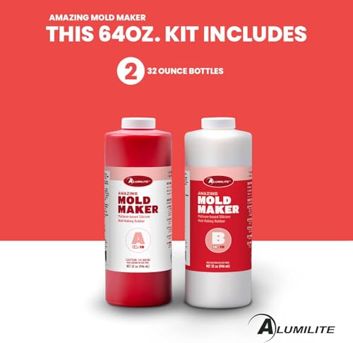 Alumilite Amazing Mold Maker Silicone Rubber 64 Oz, 30-Min Demold - size: 64 oz.