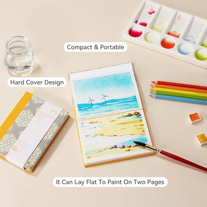 Arrtx Watercolor Journal, 5.35x3.86 Hot Press - size: 5.35x3.86''