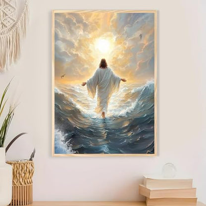 Jesus Paint by Numbers Kit for Adults Framed Canvas 12X16 in, Frameworkless - color: YH02829