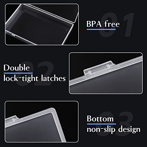 Clear Small Plastic Storage Containers with Lids, 24 Pack - size: 4 Size 24 Pcs