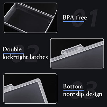 Clear Small Plastic Storage Containers with Lids, 24 Pack - size: 4 Size 24 Pcs