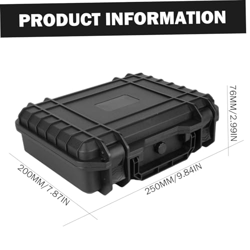 Hard Case, Waterproof Shockproof Hard Case with EVA Sponge, Carrying Tool Storage Box with Handle, Safety Lock Hole, and Air Guide Valve for Drones, Camera, Equipments|Lock Boxes