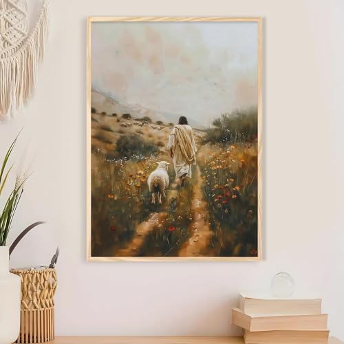Jesus Paint by Numbers Kit for Adults Framed Canvas 12X16 in, Frameworkless - color: YH02806