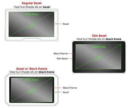 7 Inch GPS Sun Shade Visor, Anti-Glare Screen Shield Cover with Stylus Pen & Screen Protector, Anti-Reflective Visor Sunshade for Rand McNally RVND 7 GPS Truck Navigator, VSC7